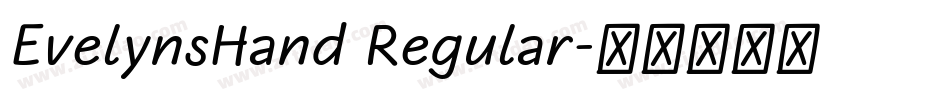 EvelynsHand Regular字体转换